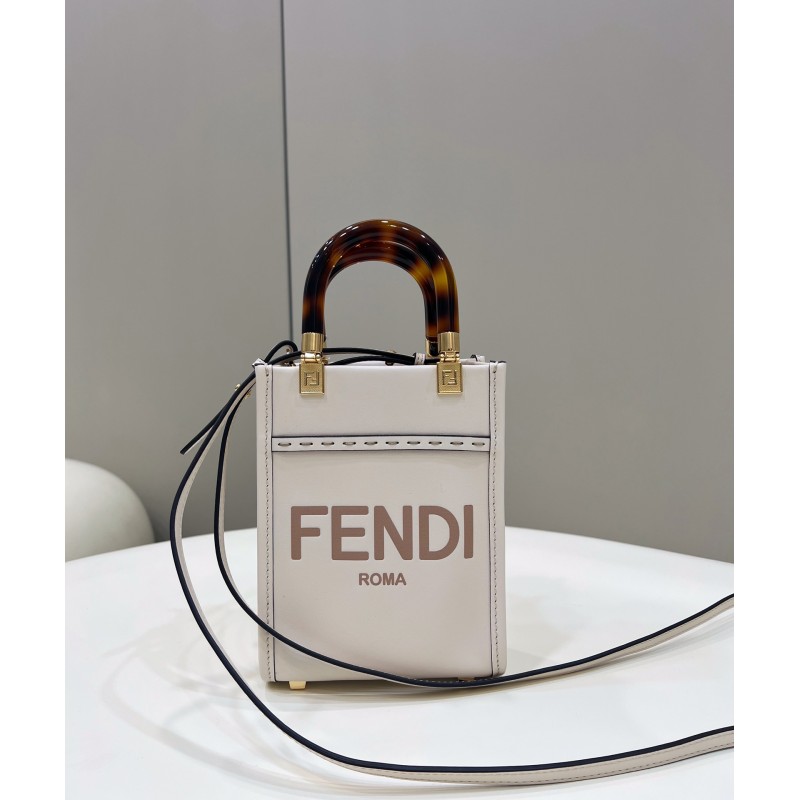 Fendi 8BS051 Mini Sunshine Shopper Leather Bag 8376A 